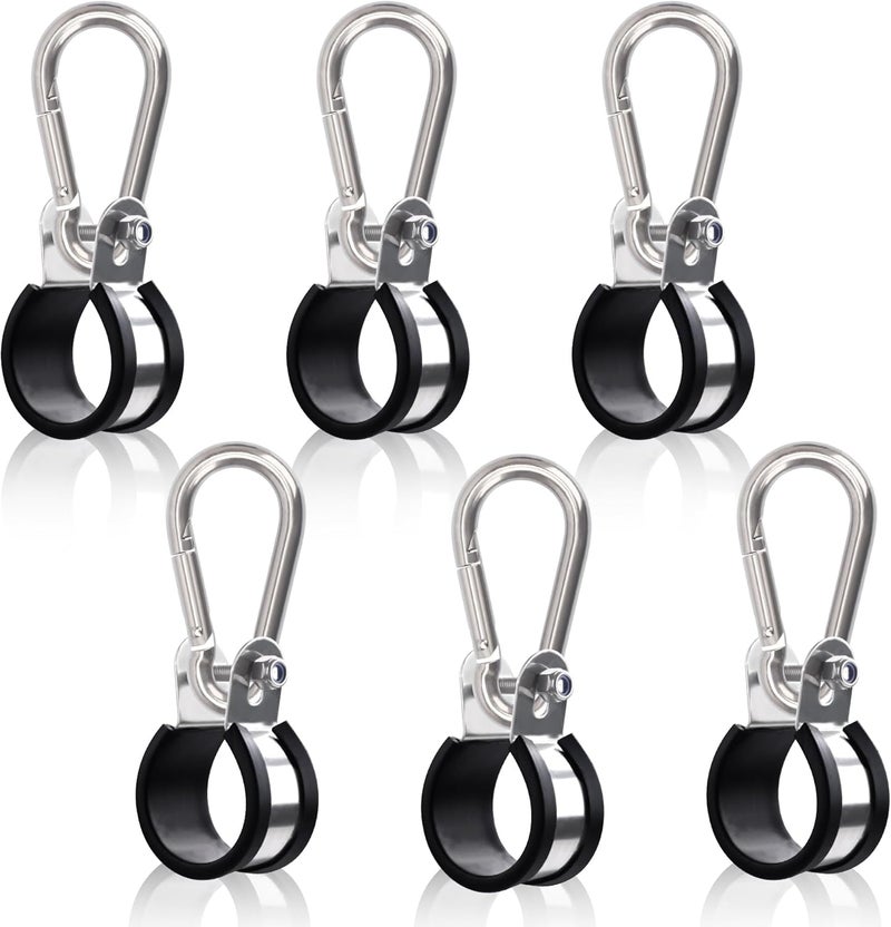 Ailbiuko Airpower Line Clamp Hanger Bracket Assembly Stainless Steel 3 in 1 Air Hose Clamps for Tractor Trailer Semi Truck (6 Pack) - Image 1